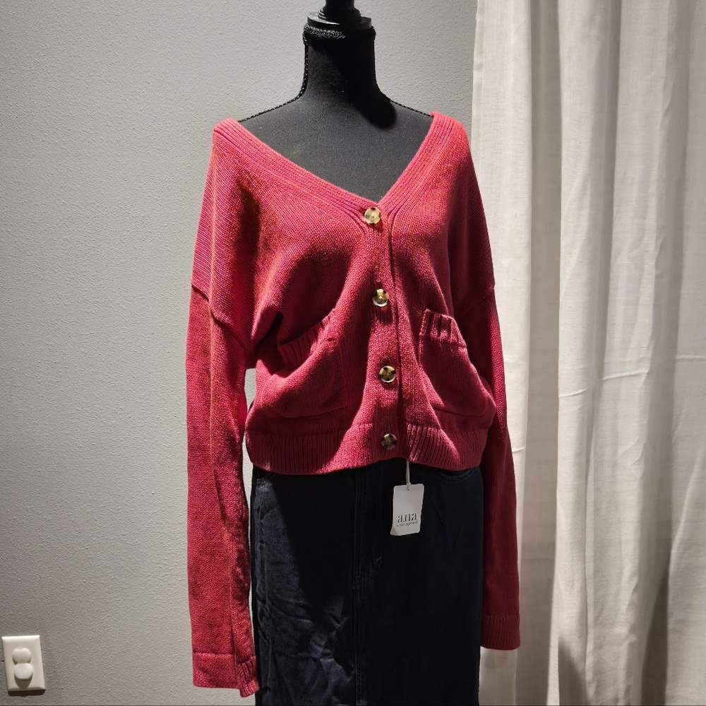 GAP Women's Bright Red Cardigan